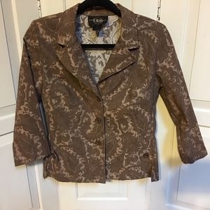 ❤️ B. Moss Brown Paisley Jacket 10
